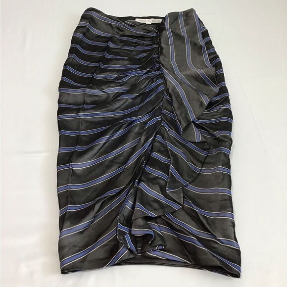 VERONICA BEARD Blue Drew Cascade Ruffle Pencil Skirt New Size 2 - Picture 3 of 10